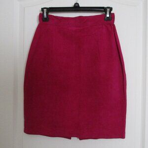 genuine suede mini skirt